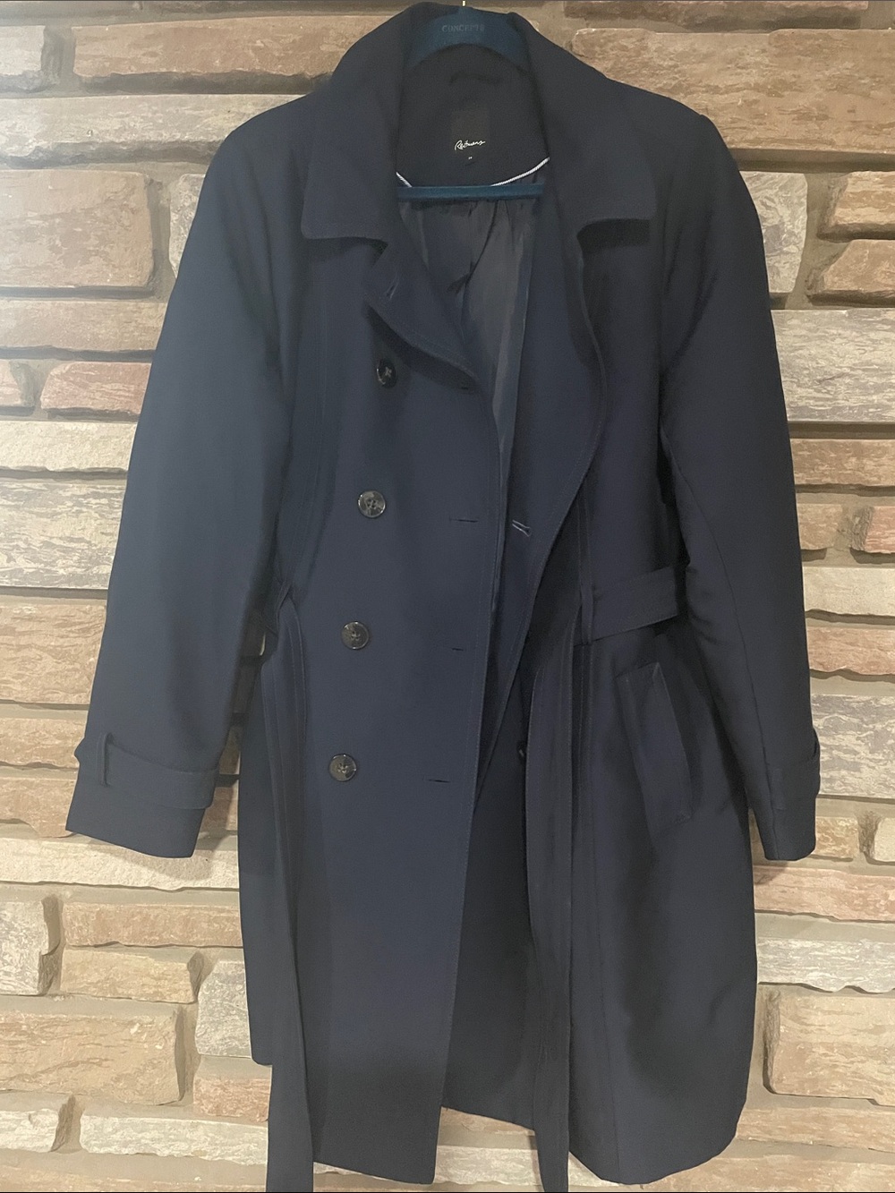 Women’s Navy Mid Length Trench Coat